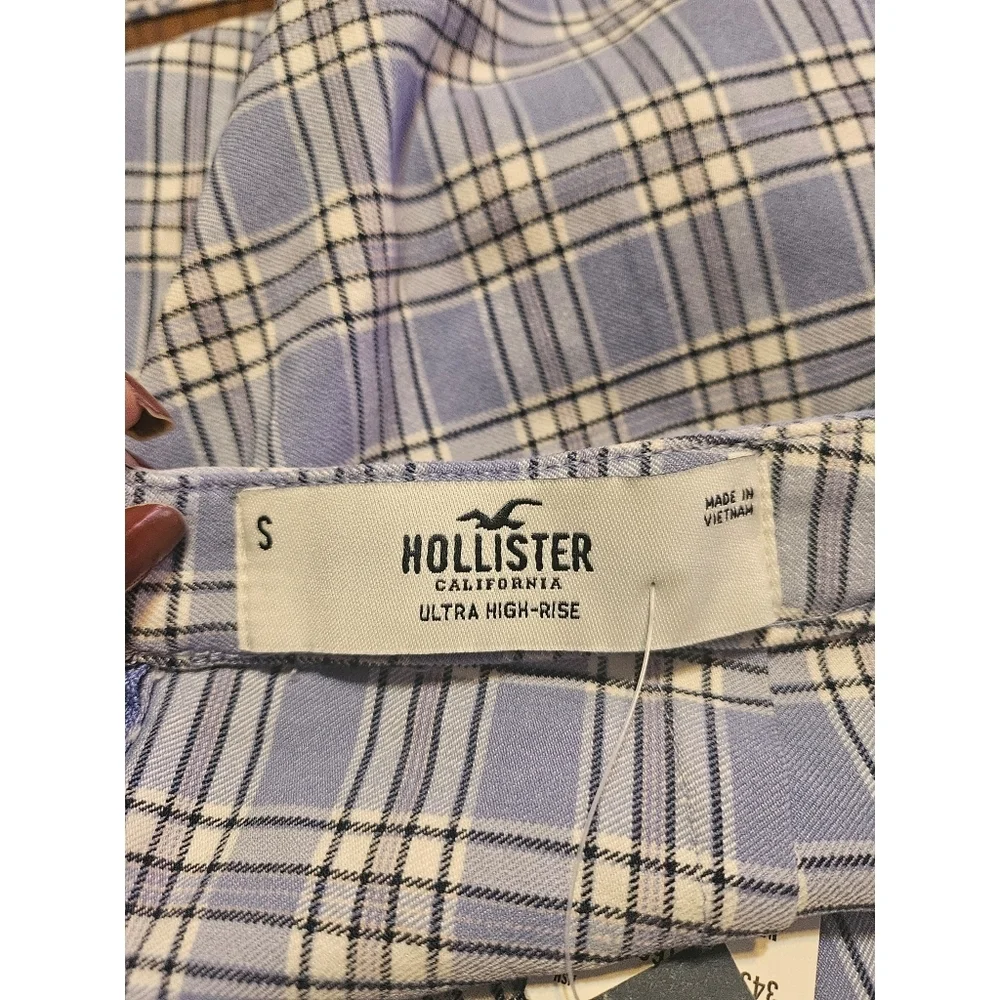NEW Hollister Ultra High Rise Stretch Plaid Mini Pencil Skirt - Picture 7 of 10